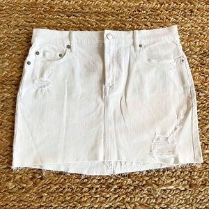 Gap White Denim Skirt